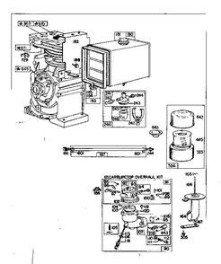 Bushing Plunger And Carburetor Overhaul Kit Diagram and Parts List for 195400-195499 0154 - 0154 Briggs and Stratton Engine
